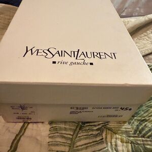 Gold YSL pumps 8.5 in size.